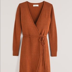 Long sleeve sweater mini dress